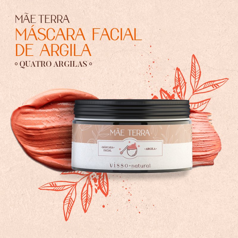 Mãe Terra Máscara 4 Argilas Gesichtsmaske mit 4 clays 85gr Visso Natural