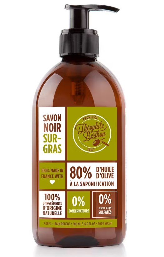 savonnoirsurgrasVERT500ml SAVON NOIR Reinigungsgel  NEUTRAL 500ml Pumpspender  THEOPHILE BERTHON Grün