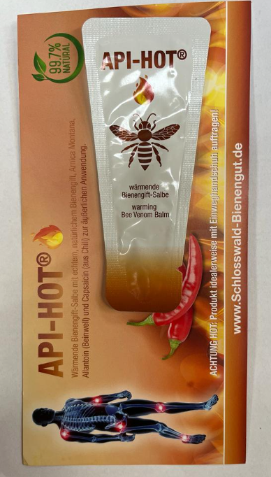 api-hot-muster API HOT pain onguent pommade au venin d'abeille 2 ml