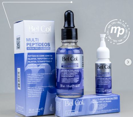 facial serum, blaue flasche, Abdropperflasche, Kollagenserum, Multi-Peptid-Serum