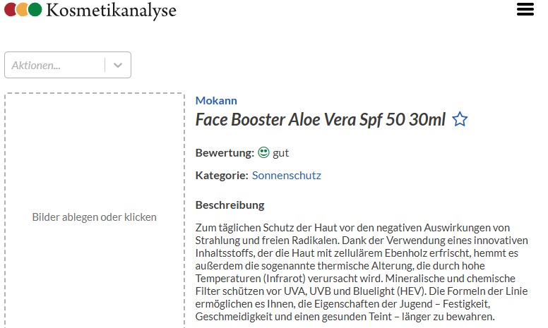 Visage, sérum, aloe vera, SPF 50, 30 ml