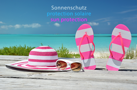 Sonnenhut, Sonnenbrille, Flip-Flops, Strand, Strohhut