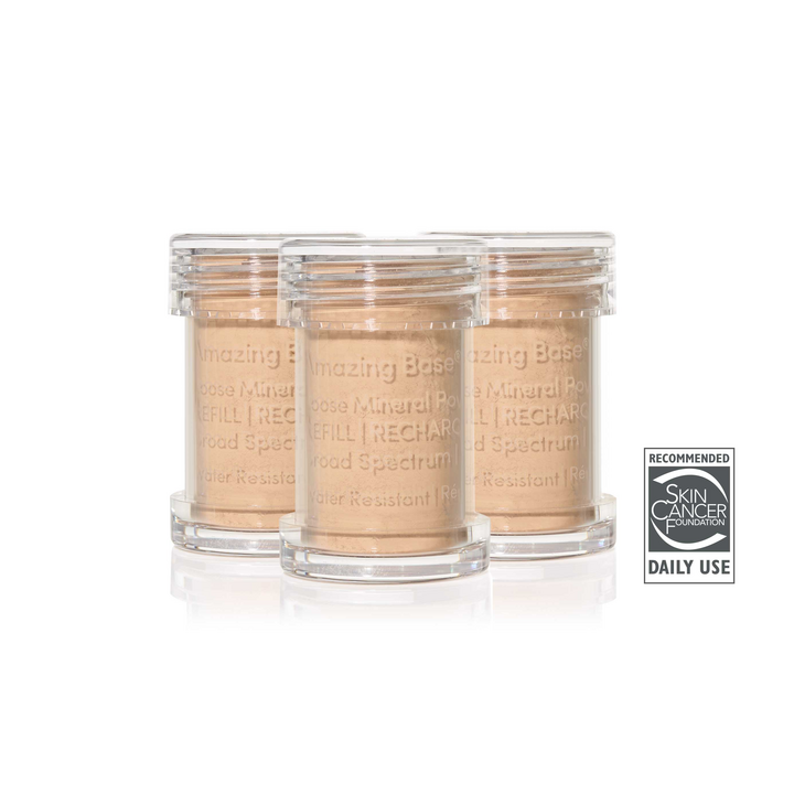 AmazingBase_RefillTrio_HoneyBronze_PDP-720x720-57abeae8-e855-465d-982a-ed82cf95c0ecFqXJs0b9zUCFa Honey Bronze, Amazing Base 3 cartouches pour pinceau rechargeable SPF20