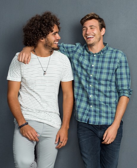 t-shirt, gestreift, Kurzarm, Herren, Casual