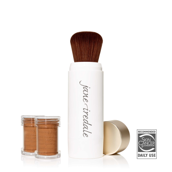 Warm Brown, Amazing Base pinceau rechargeable SPF15 incl. 2 cartouches (CHF55)