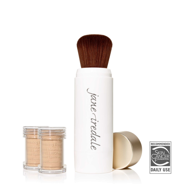 Honey Bronze, Amazing Base pinceau rechargeable SPF20 incl. 2 cartouches (CHF55)