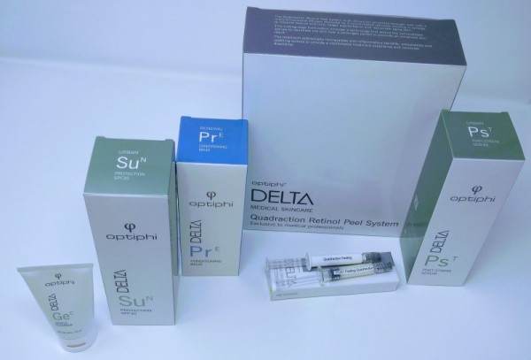 DELTA Quadraction Retinol Peel System Komplettes SET (3%) für 1 Sitzung inkl. Nachbehandlungsprodukt